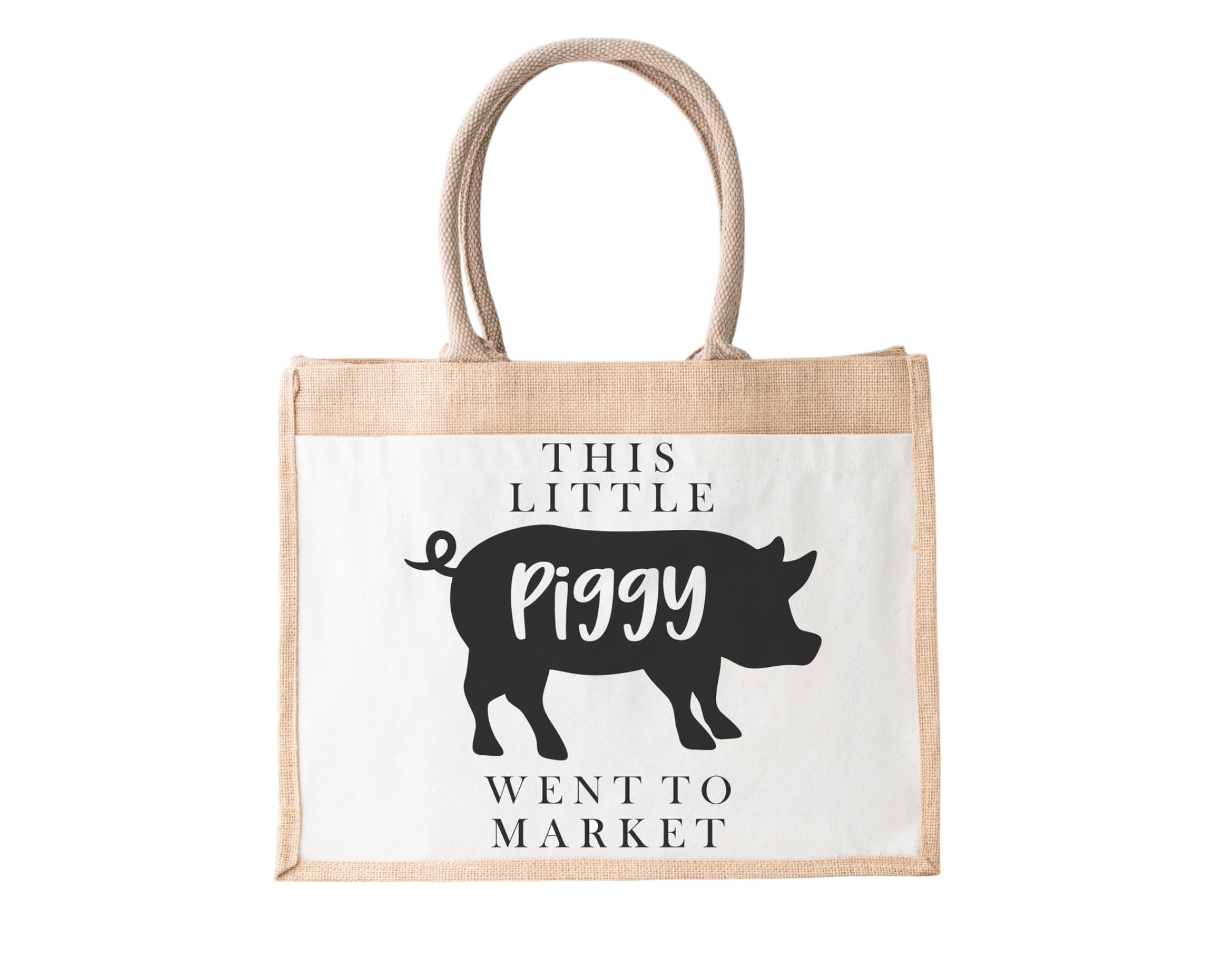This Piggy Went To Market Jute Bag