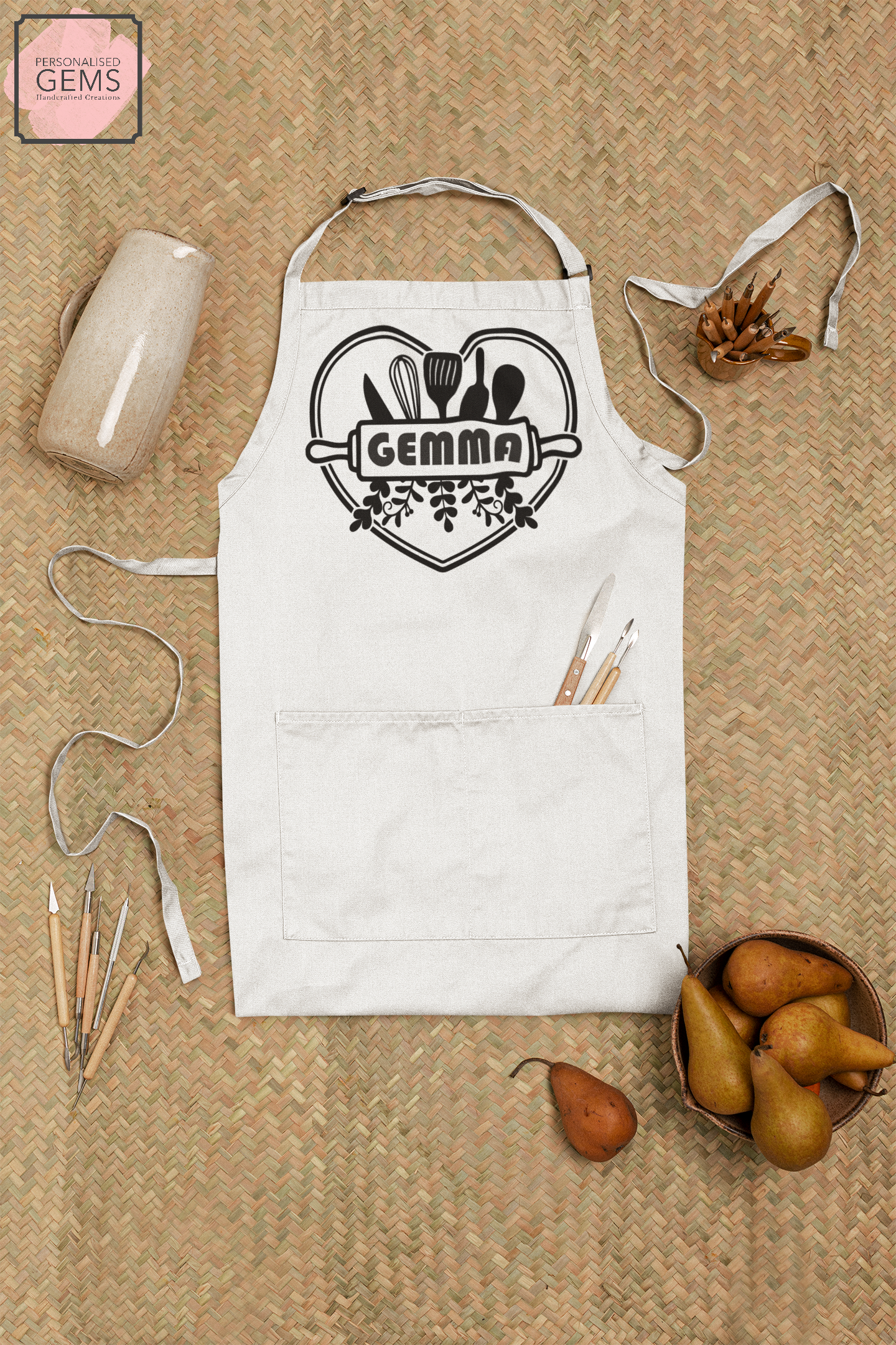 Personalised Apron Heart Design