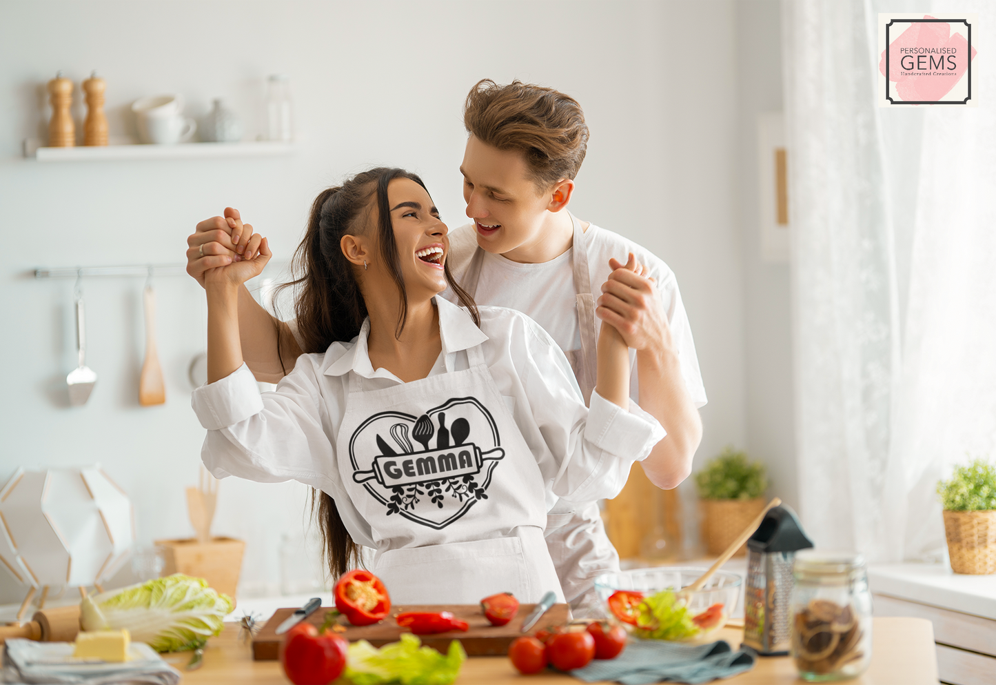 Personalised Apron Heart Design