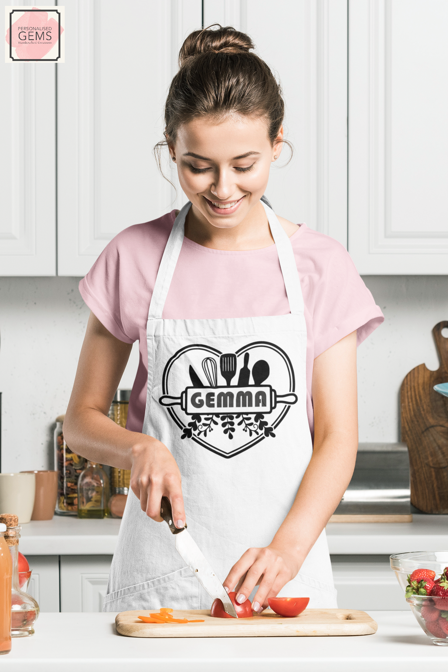 Personalised Apron Heart Design