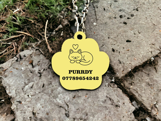Personalised Cat Pet Tag