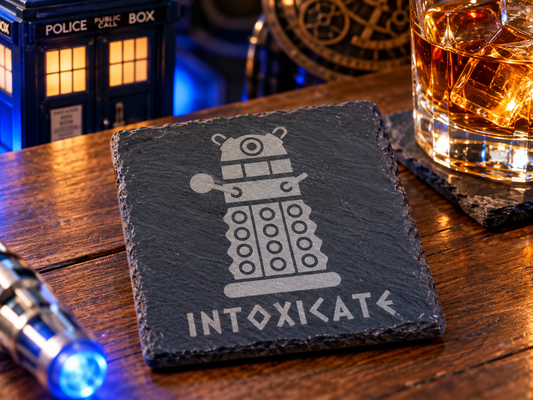 INTOXICATE DOCTOR WHO DALEK INSPIRED BEER MAT DRINK COASTER