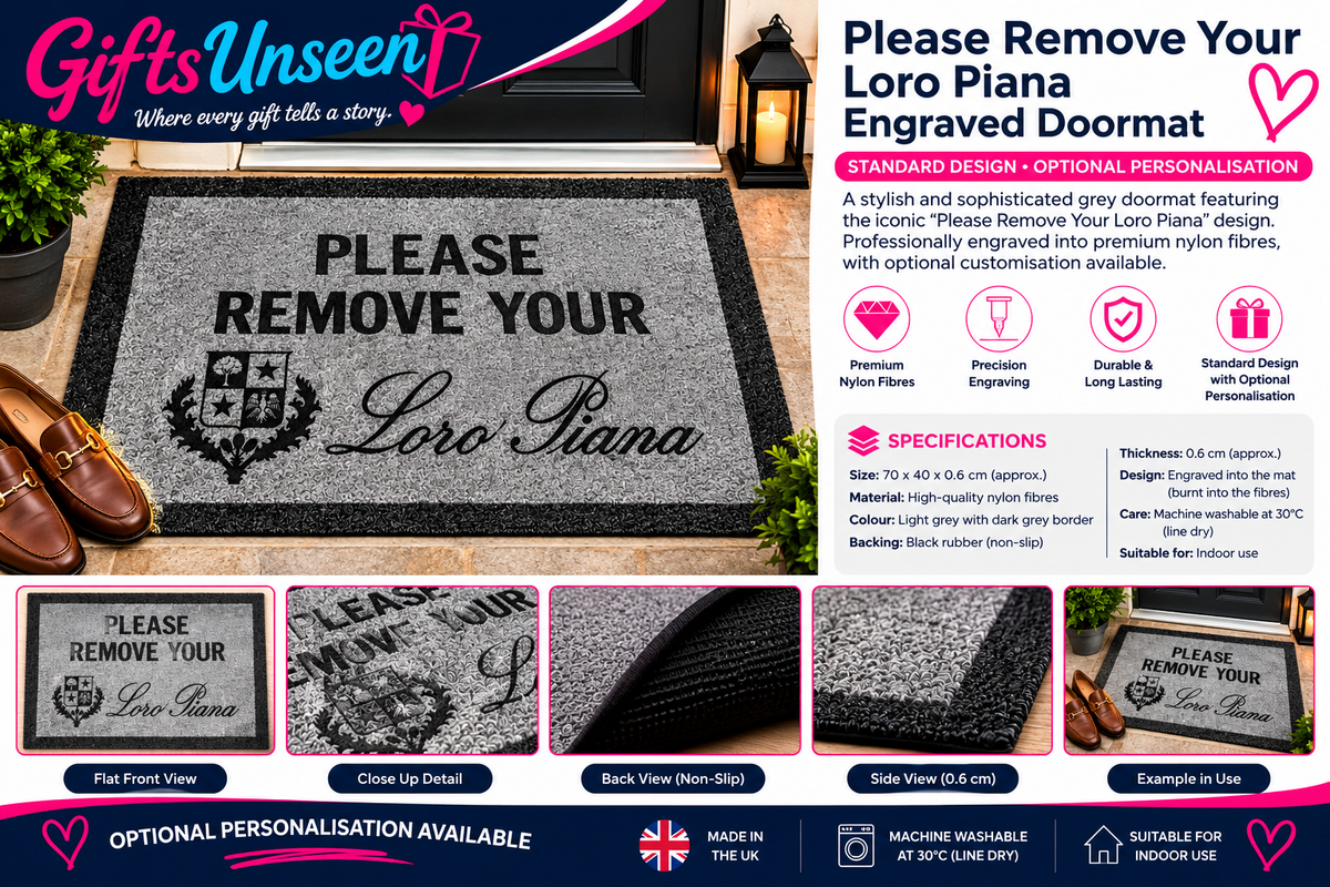 Please Remove Your Loro Piana Engraved Doormat