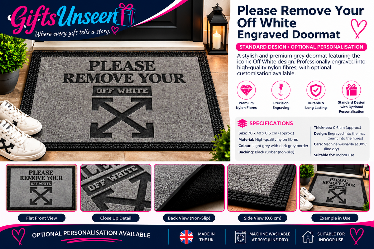 Please Remove Your Off-White Engraved Doormat