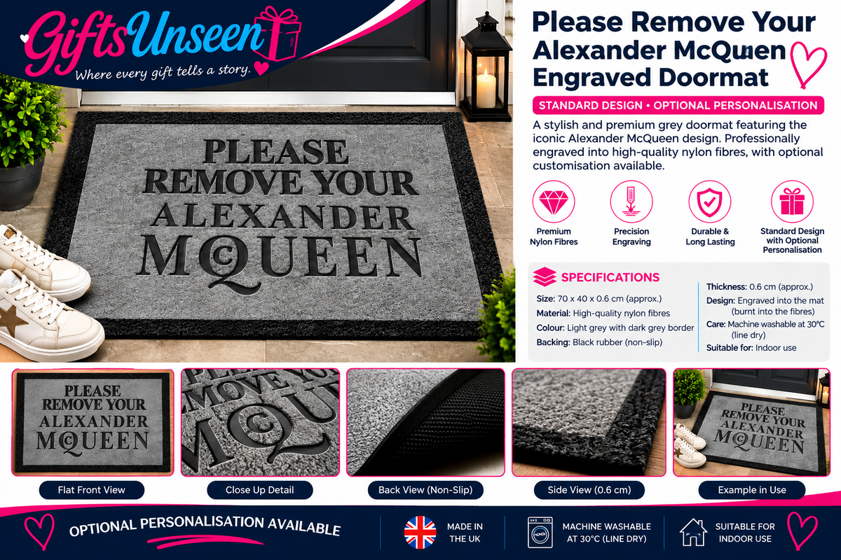 Please Remove Your Alexander McQueen Engraved Doormat