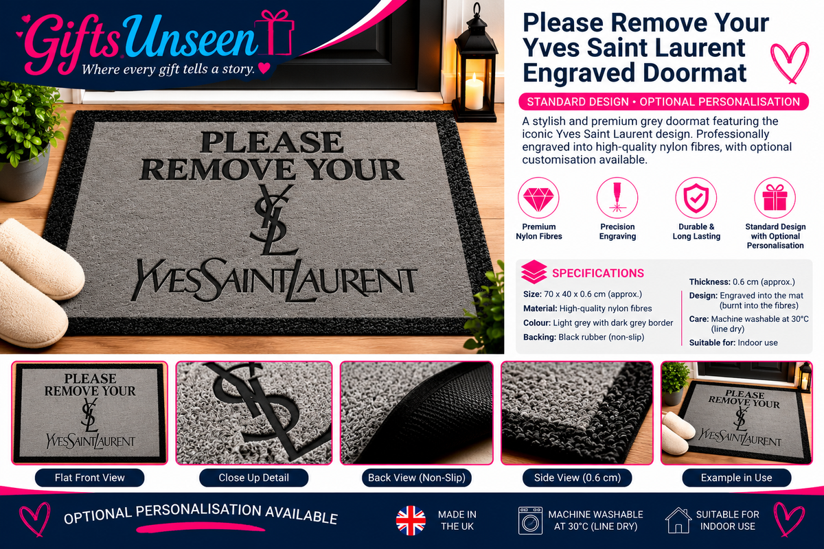 Please Remove Your Yves Saint Laurent Engraved Doormat