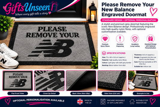 Please Remove Your New Balance Engraved Doormat