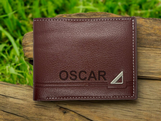 Personalised Wallet Name Brown