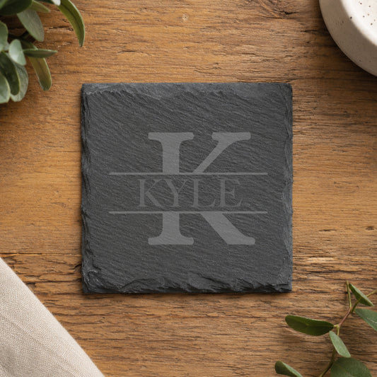 Personalised Slate Coaster -Monogram