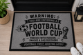 Football World Cup Inspired Grey Doormat