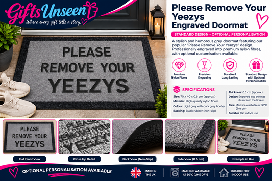 Please Remove Your Yeezys Engraved Doormat