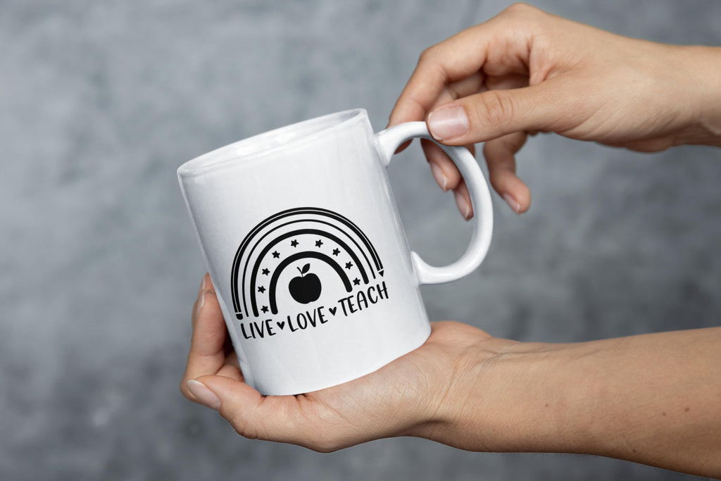 It Takes A Big Heart to Help Shape Little Minds Live Love Teacher Mug