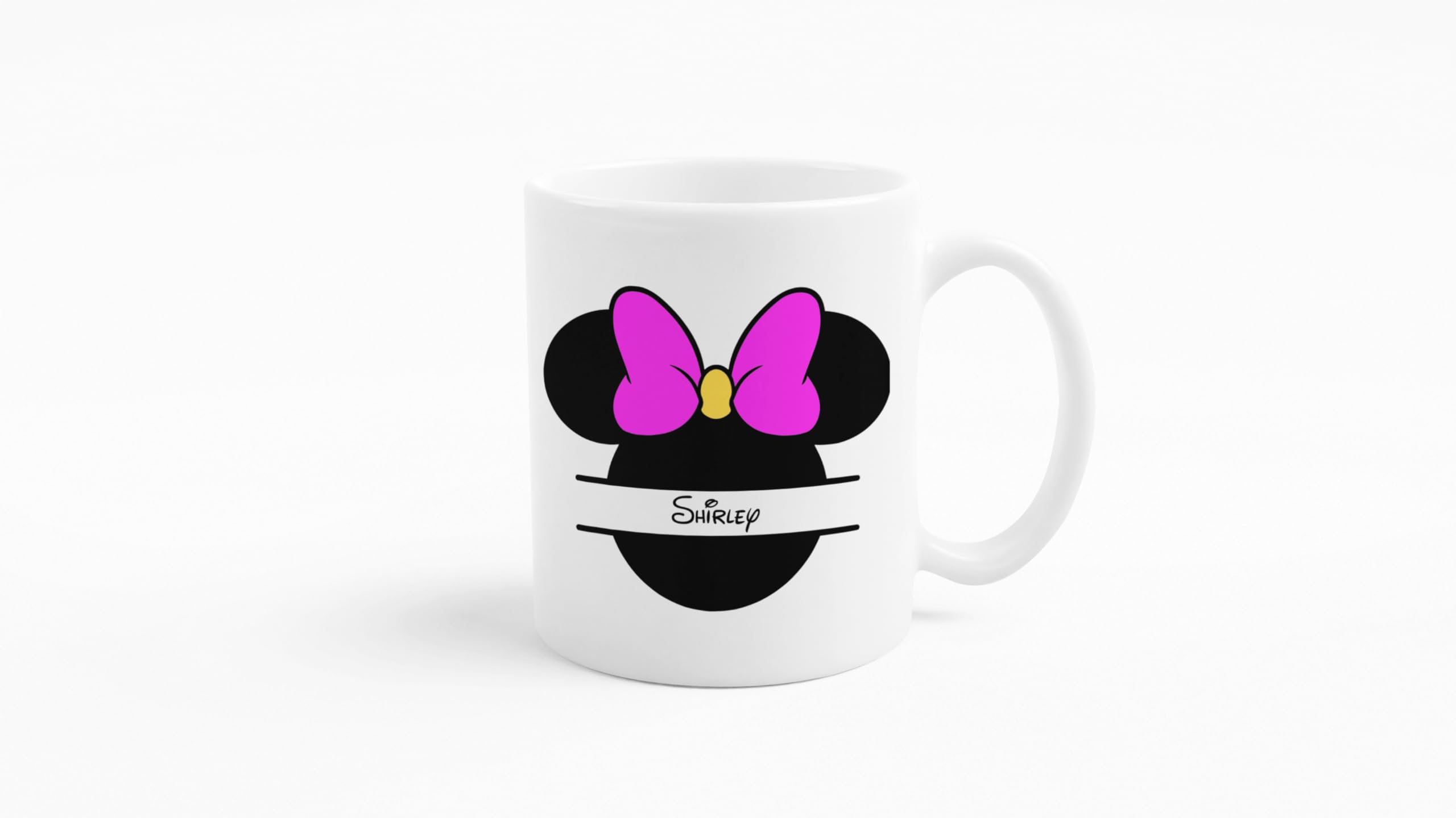 Minnie Personalised Mouse Head Purple Mug