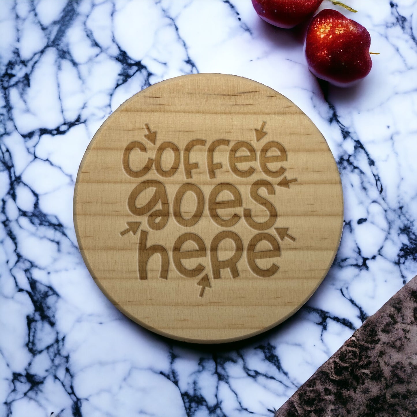 Coffee Goes Here Coaster