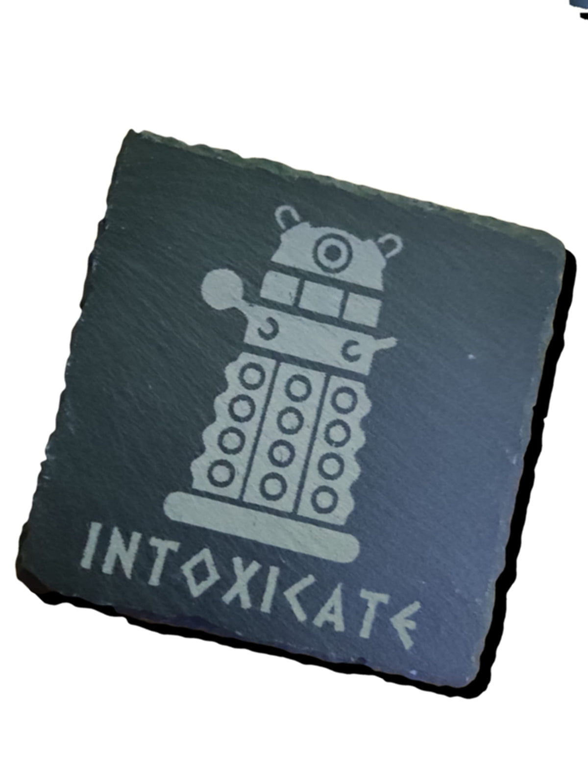 INTOXICATE DOCTOR WHO DALEK INSPIRED BEER MAT DRINK COASTER