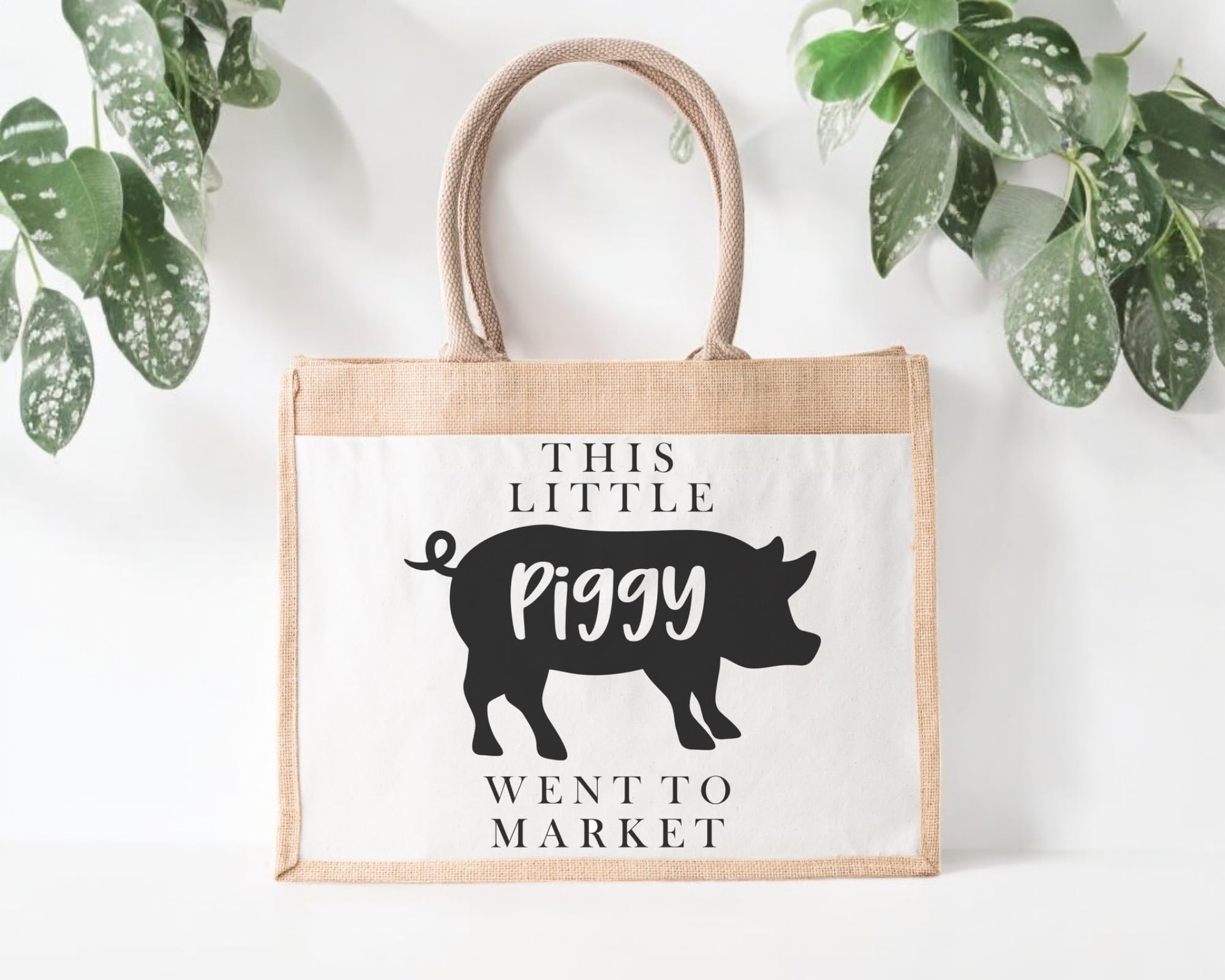 This Piggy Went To Market Jute Bag