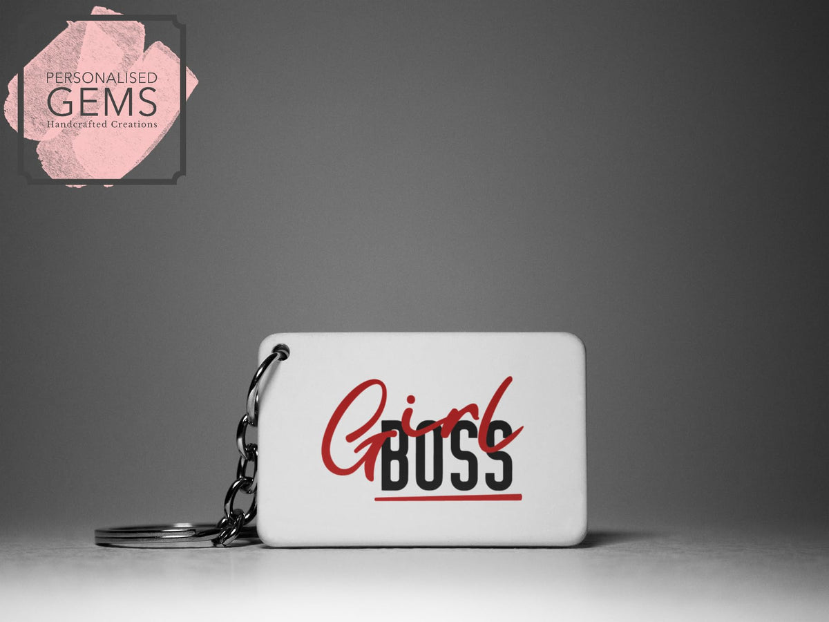 Girl Boss Key Ring