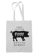 This Little Piggy Went To Market Tote Shopping Bag