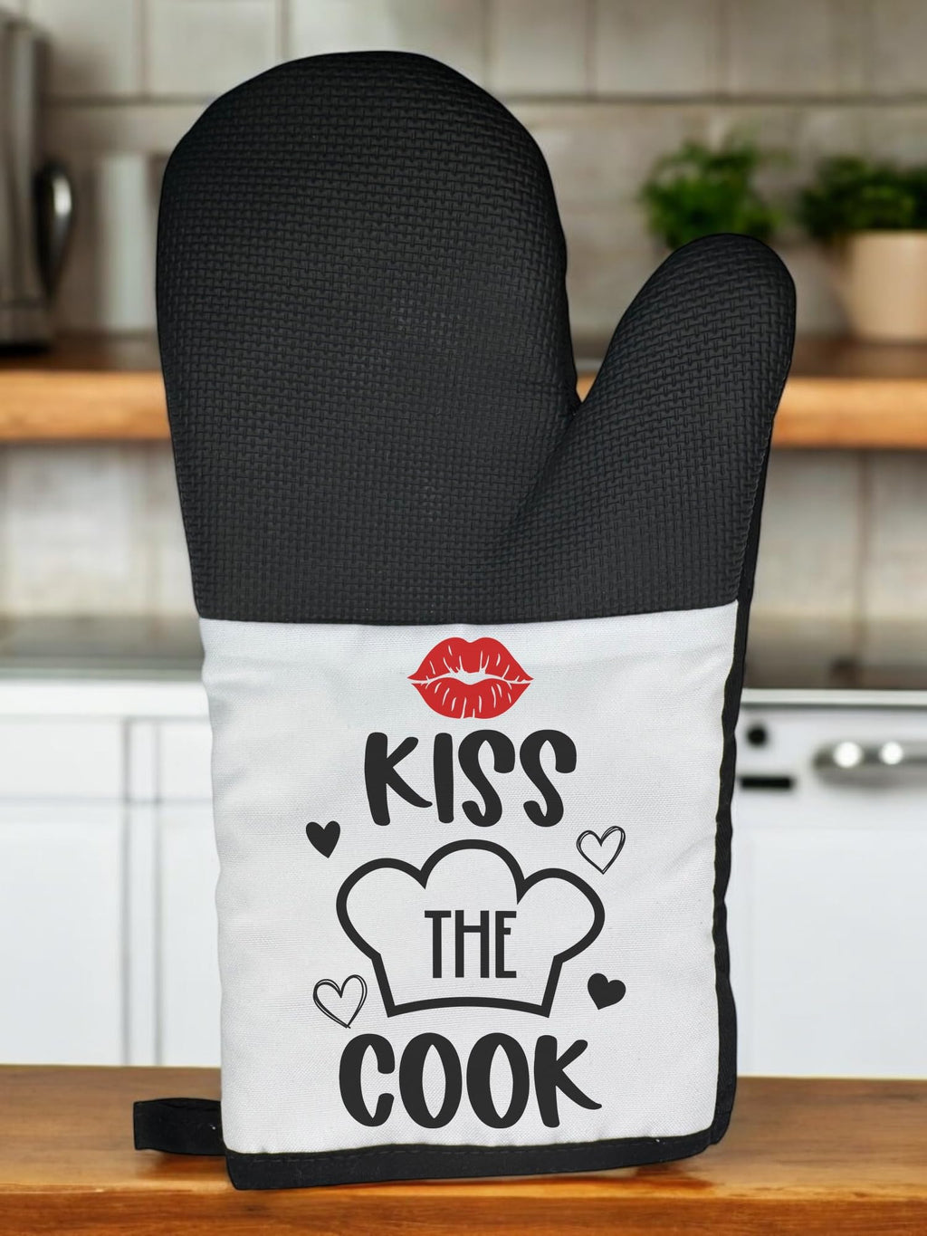 Kiss The Cook Kitchen Oven Mit Present Gift Idea Chritstmas