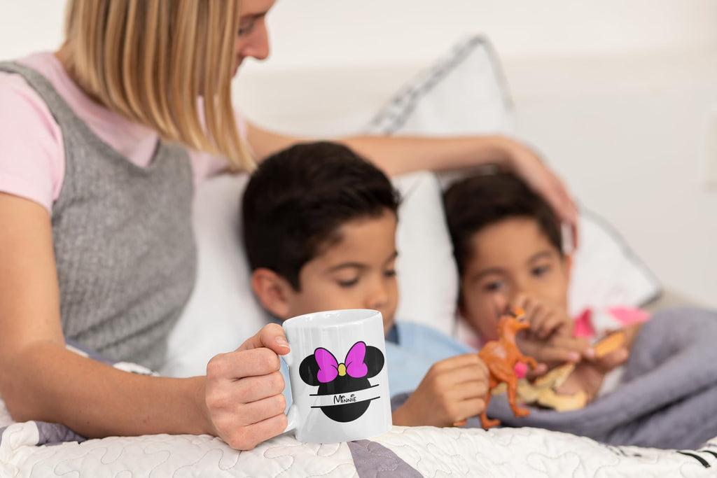 Minnie Personalised Mouse Head Purple Mug