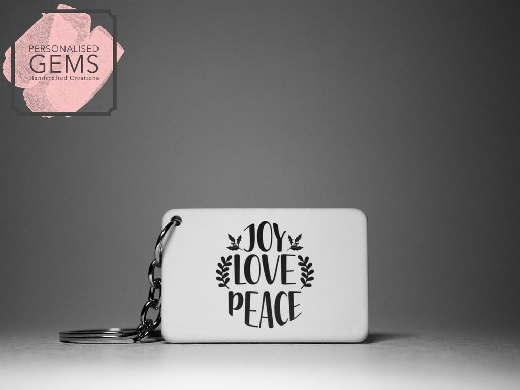 Joy Love Peace Key Ring