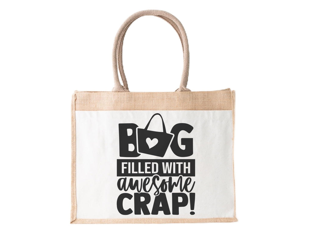 Bag Filled Withe Awesome Crap Jute Bag