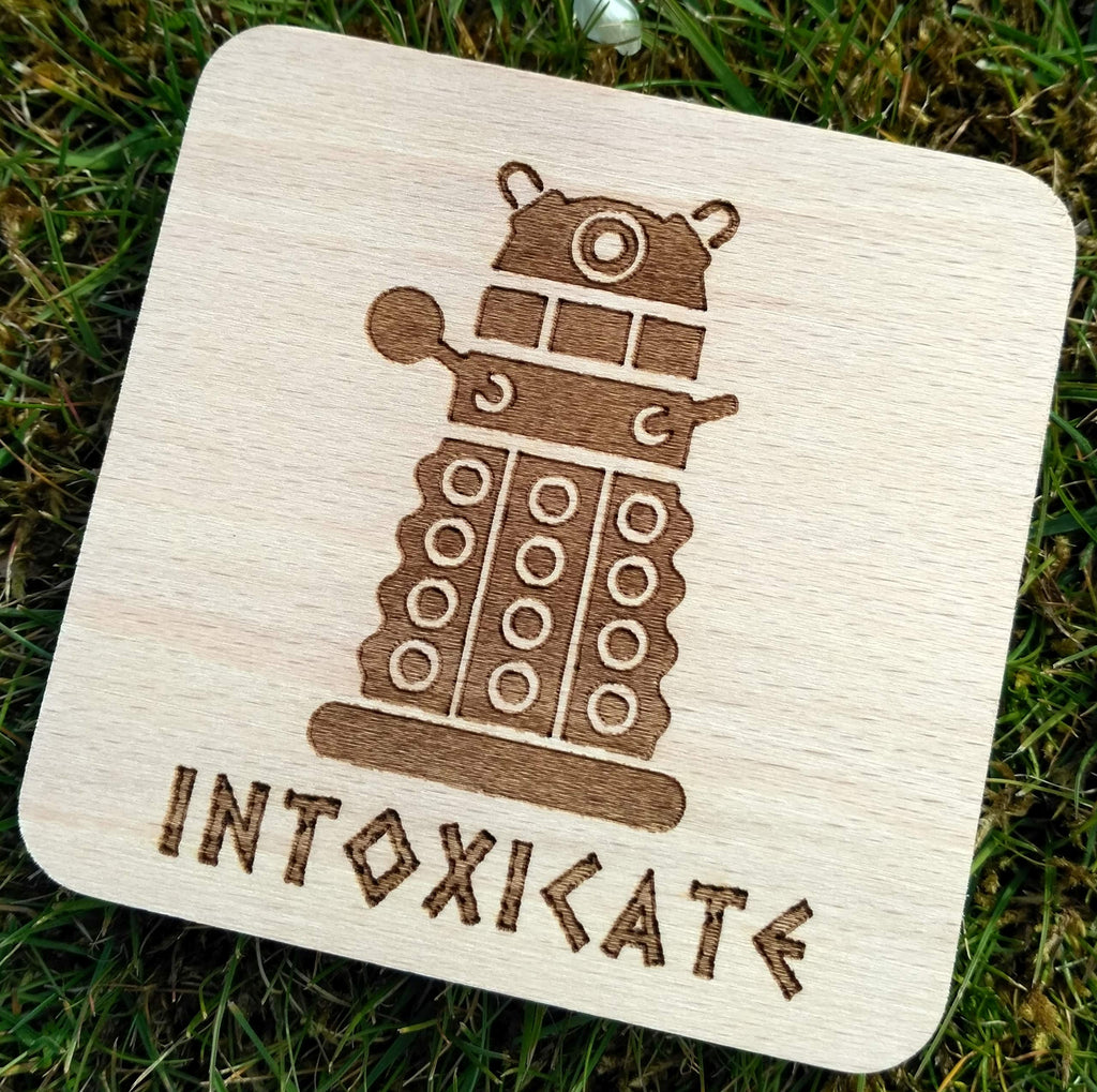 INTOXICATE DOCTOR WHO DALEK INSPIRED BEER MAT DRINK COASTER