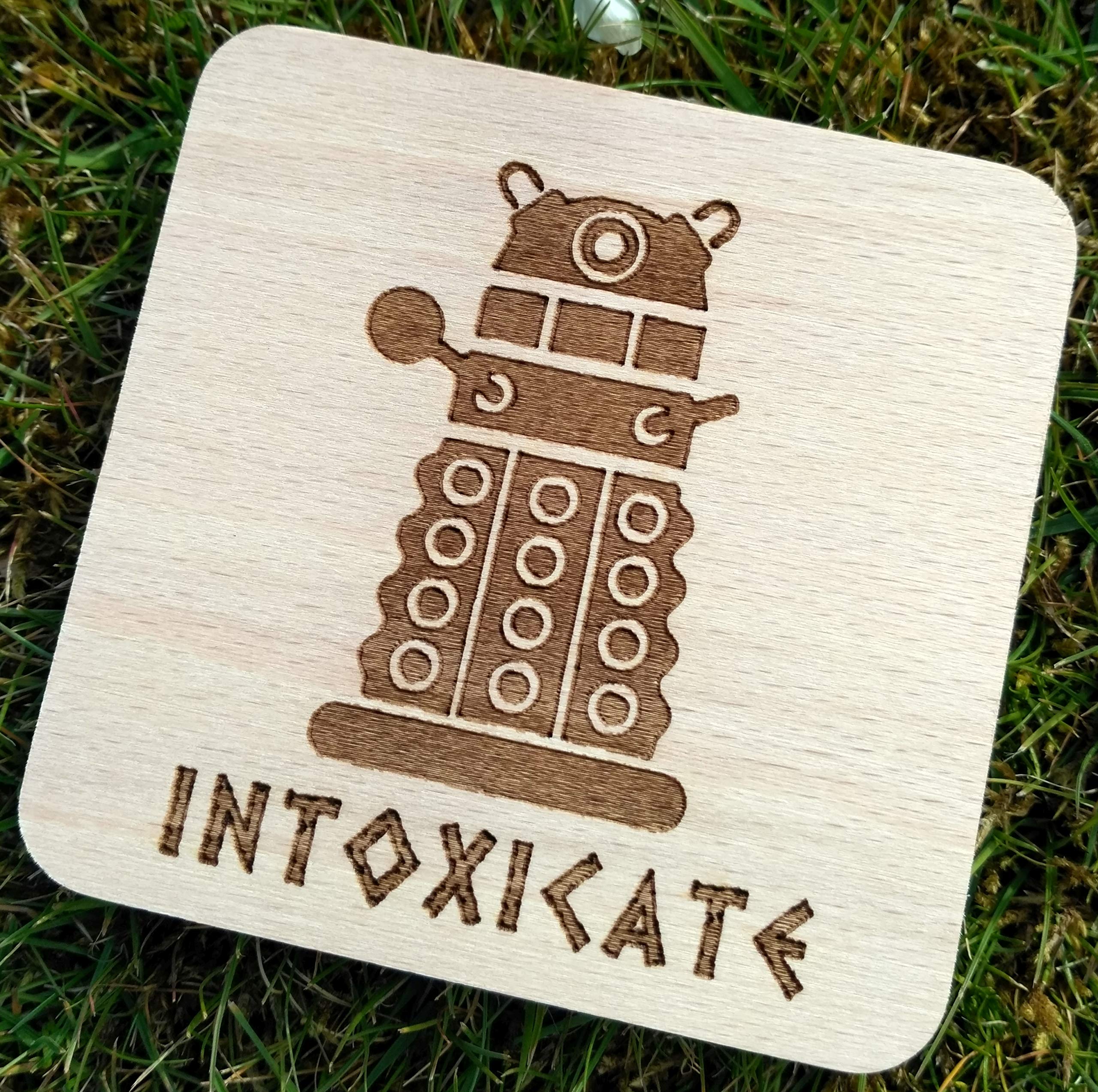INTOXICATE DOCTOR WHO DALEK INSPIRED BEER MAT DRINK COASTER