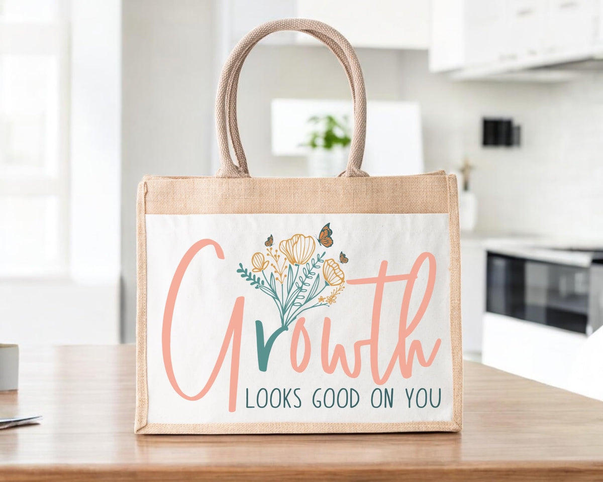 Growth Looks Good On You Jute Bag