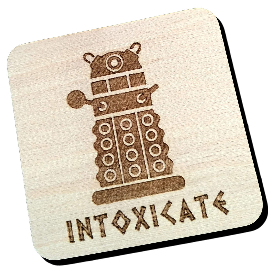 INTOXICATE DOCTOR WHO DALEK INSPIRED BEER MAT DRINK COASTER