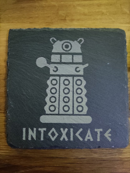 INTOXICATE DOCTOR WHO DALEK INSPIRED BEER MAT DRINK COASTER