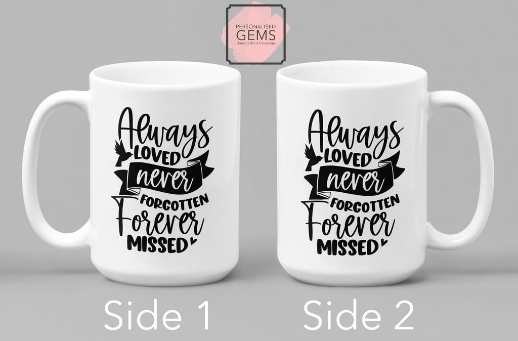 Always Loved Never Forgotten Forever Missed Mug