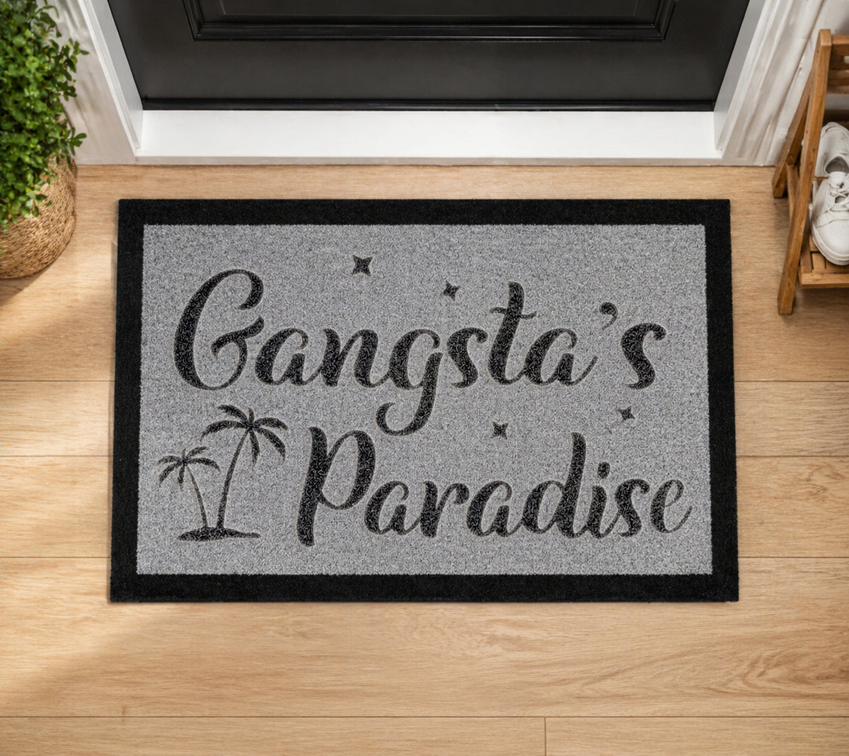 Gangsta's Paradise Inspired Grey Doormat