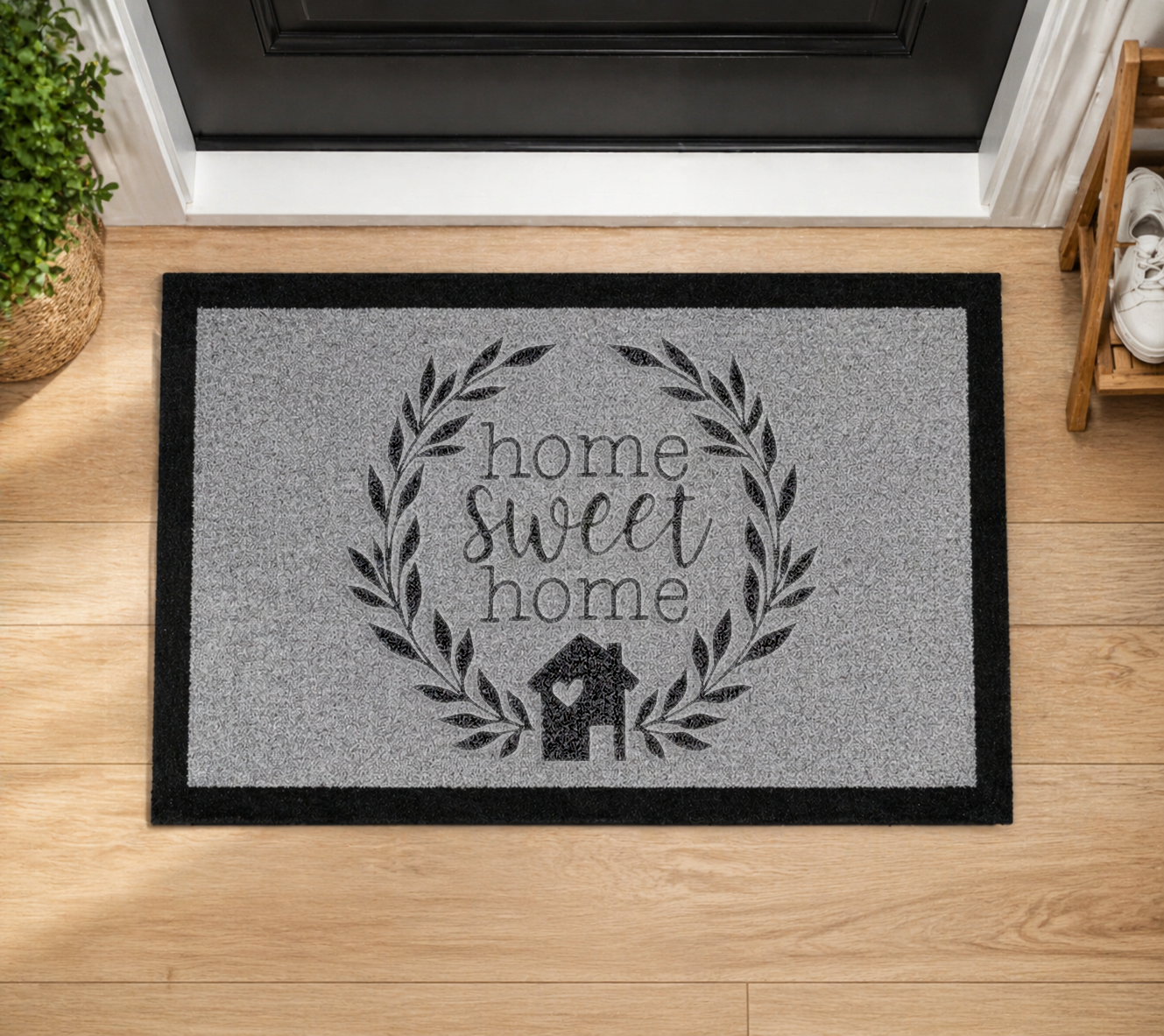 Home Sweet Home Inspired Grey Doormat