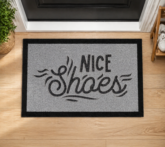 Nice Shoes Inspired Grey Doormat