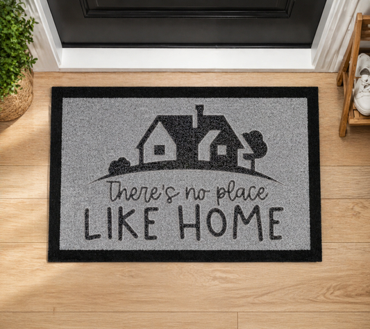 No Place Like Home Inspired Grey Doormat