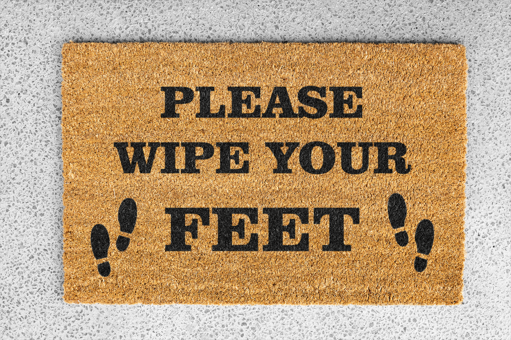Please Wipe Your Feet Coir Doormat