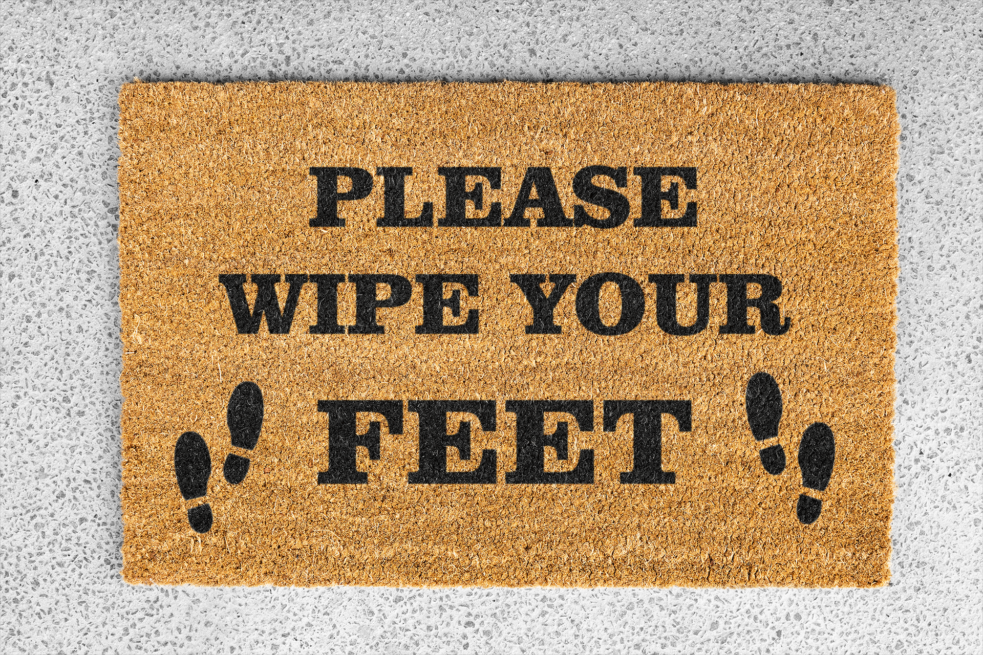 Please Wipe Your Feet Coir Doormat