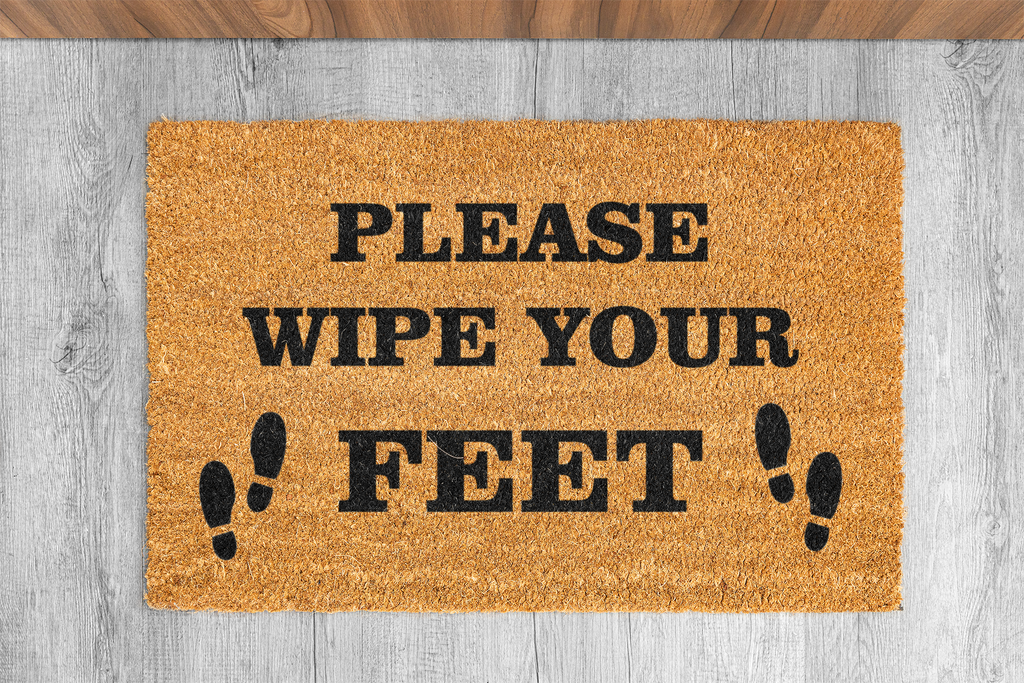 Please Wipe Your Feet Coir Doormat