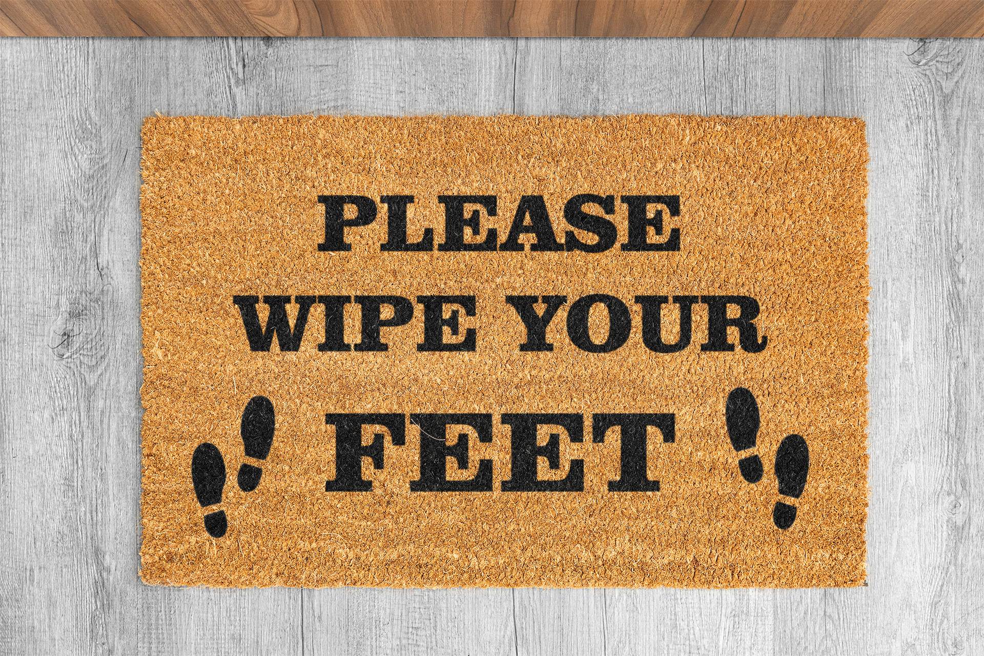 Please Wipe Your Feet Coir Doormat