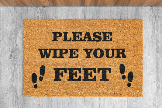 Please Wipe Your Feet Coir Doormat
