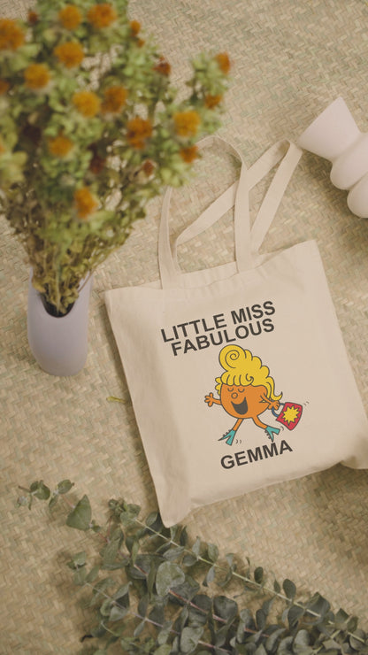 Personalised Tote Bag Little Characters & Name