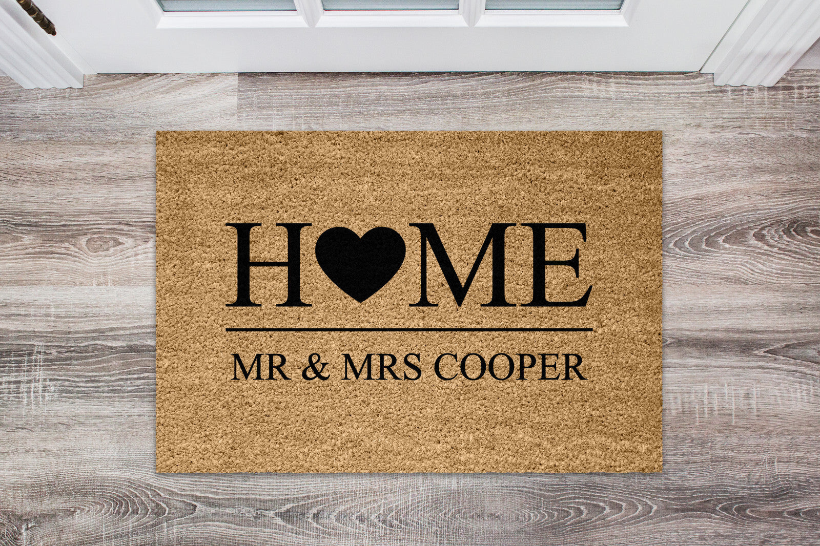 Personalised Welcome Coir Door Mat / Custom Bespoke Floor Rug Large
