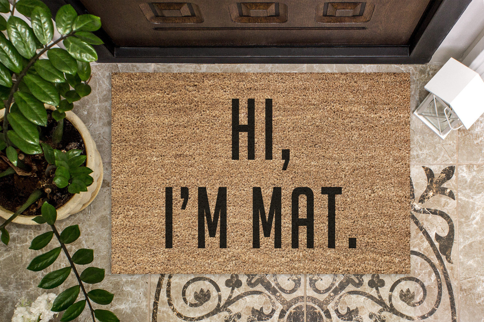 Personalised Welcome Coir Door Mat / Custom Bespoke Floor Rug Large, Doormat