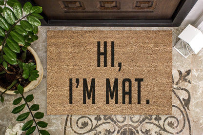 Personalised Welcome Coir Door Mat / Custom Bespoke Floor Rug Large, Doormat