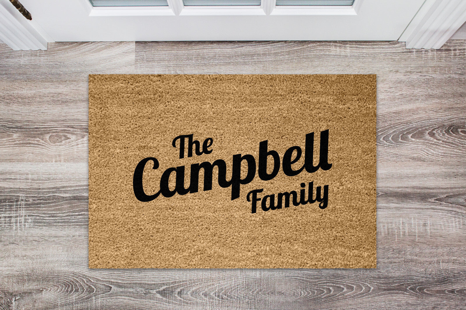 Personalised Welcome Coir Door Mat / Custom Bespoke Floor Rug Large