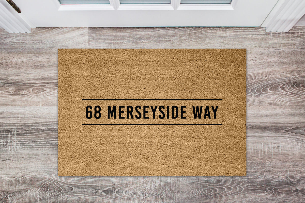 Personalised Welcome Coir Door Mat / Custom Bespoke Floor Rug Large