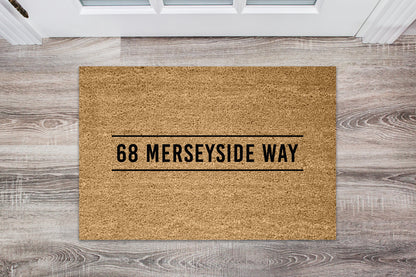 Personalised Welcome Coir Door Mat / Custom Bespoke Floor Rug Large