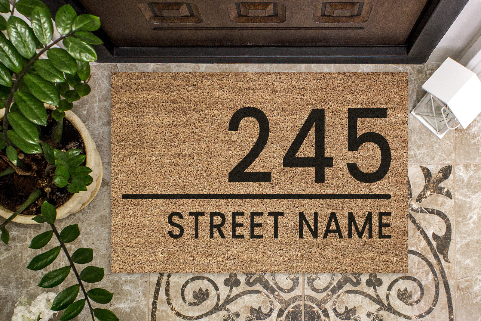 Personalised Welcome Coir Door Mat / Custom Bespoke Floor Rug Large, Doormat