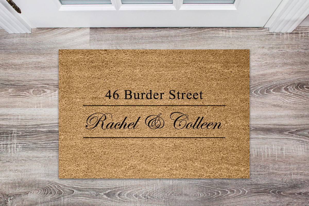 Personalised Welcome Coir Door Mat / Custom Bespoke Floor Rug Large